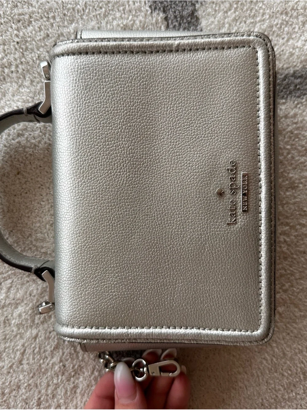 kate spade Silver Mini Top-Handle Crossbody